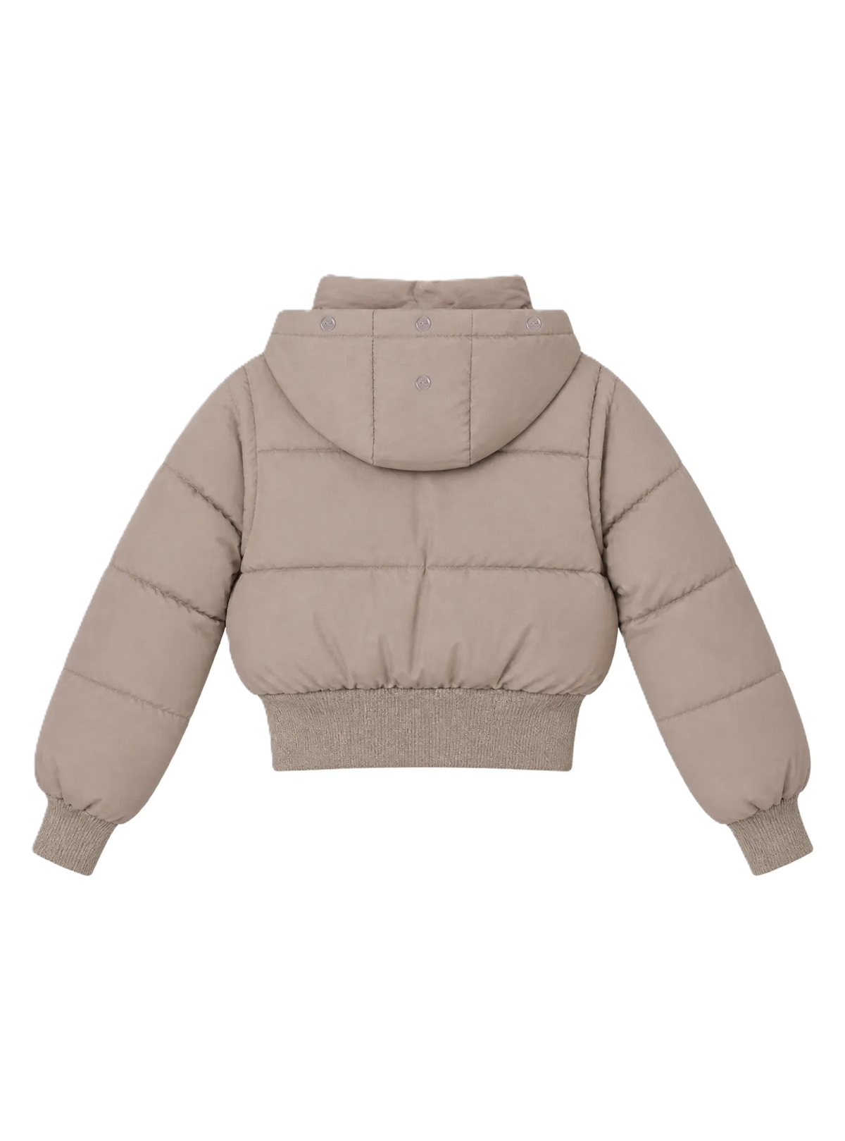 Classic Down Jacket Featuring A Detachable Fur Collar and An Attached Hood.