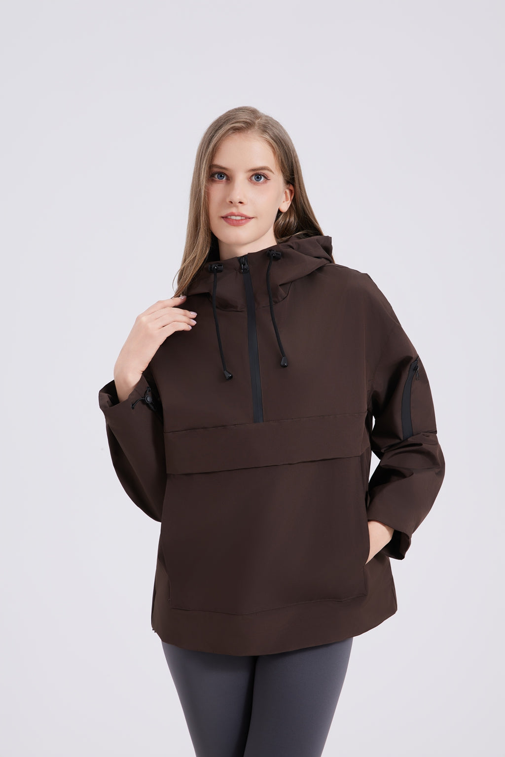 KSCYTTE Classic Relaxed Fit Rain Hoodie Rain Jackets