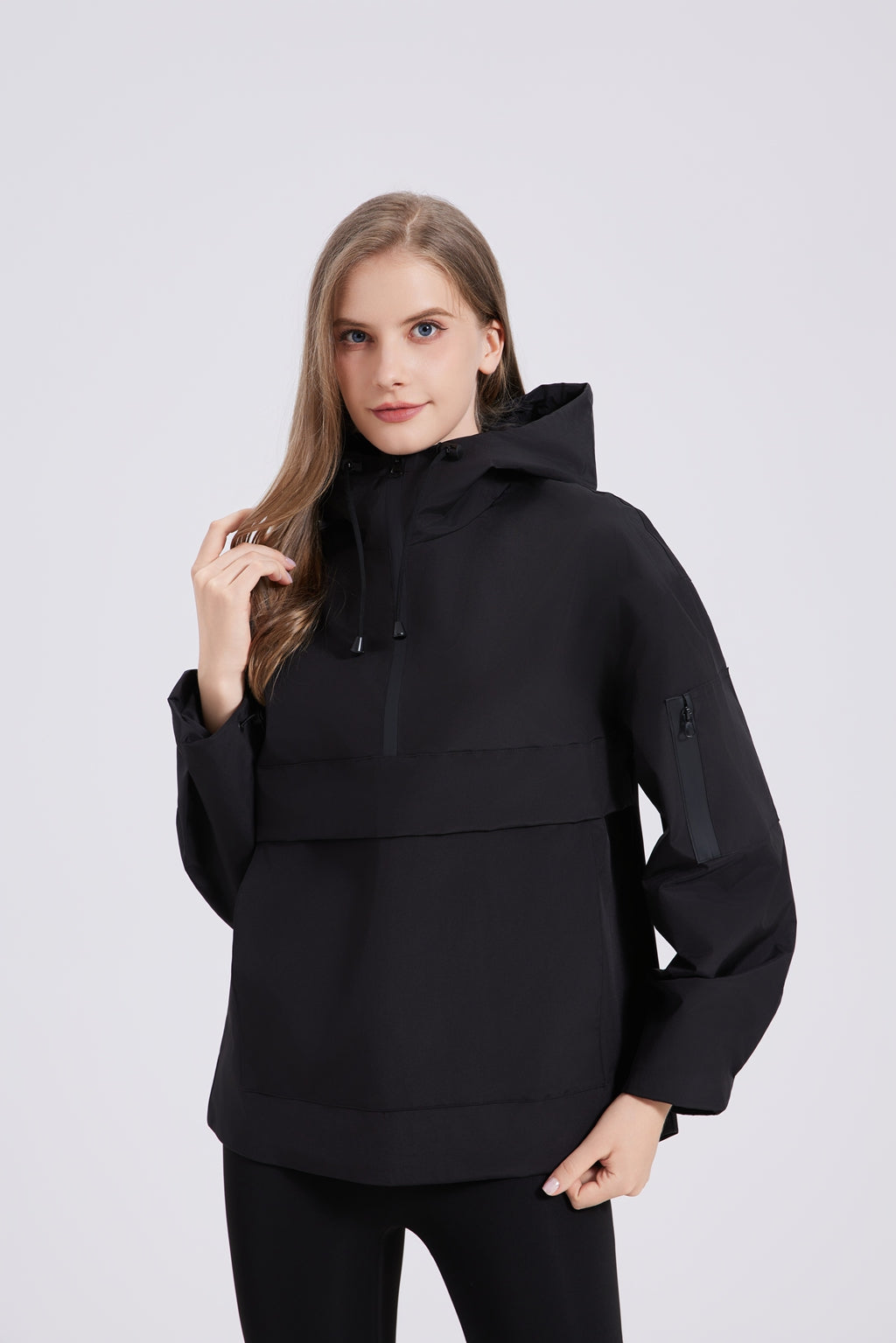 KSCYTTE Classic Relaxed Fit Rain Hoodie Rain Jackets