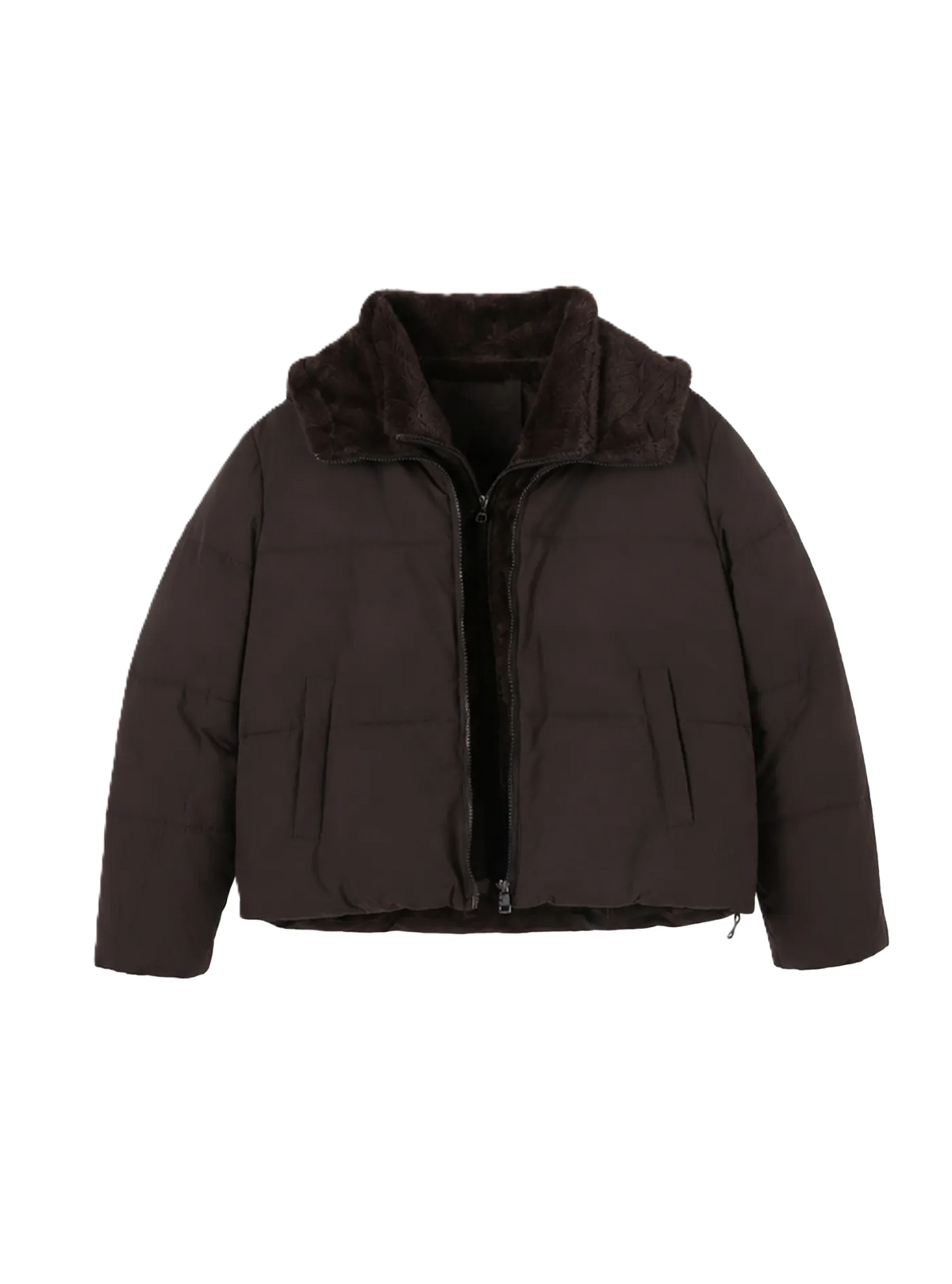 Classic "faux-layered" Style Down Jacket