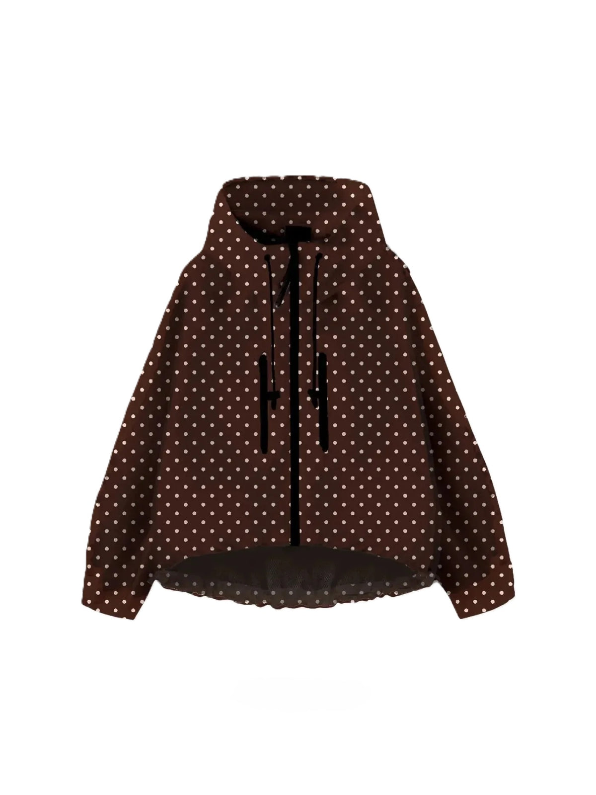 Faux Fur Lined One Size Short Oversized Rain Jacket