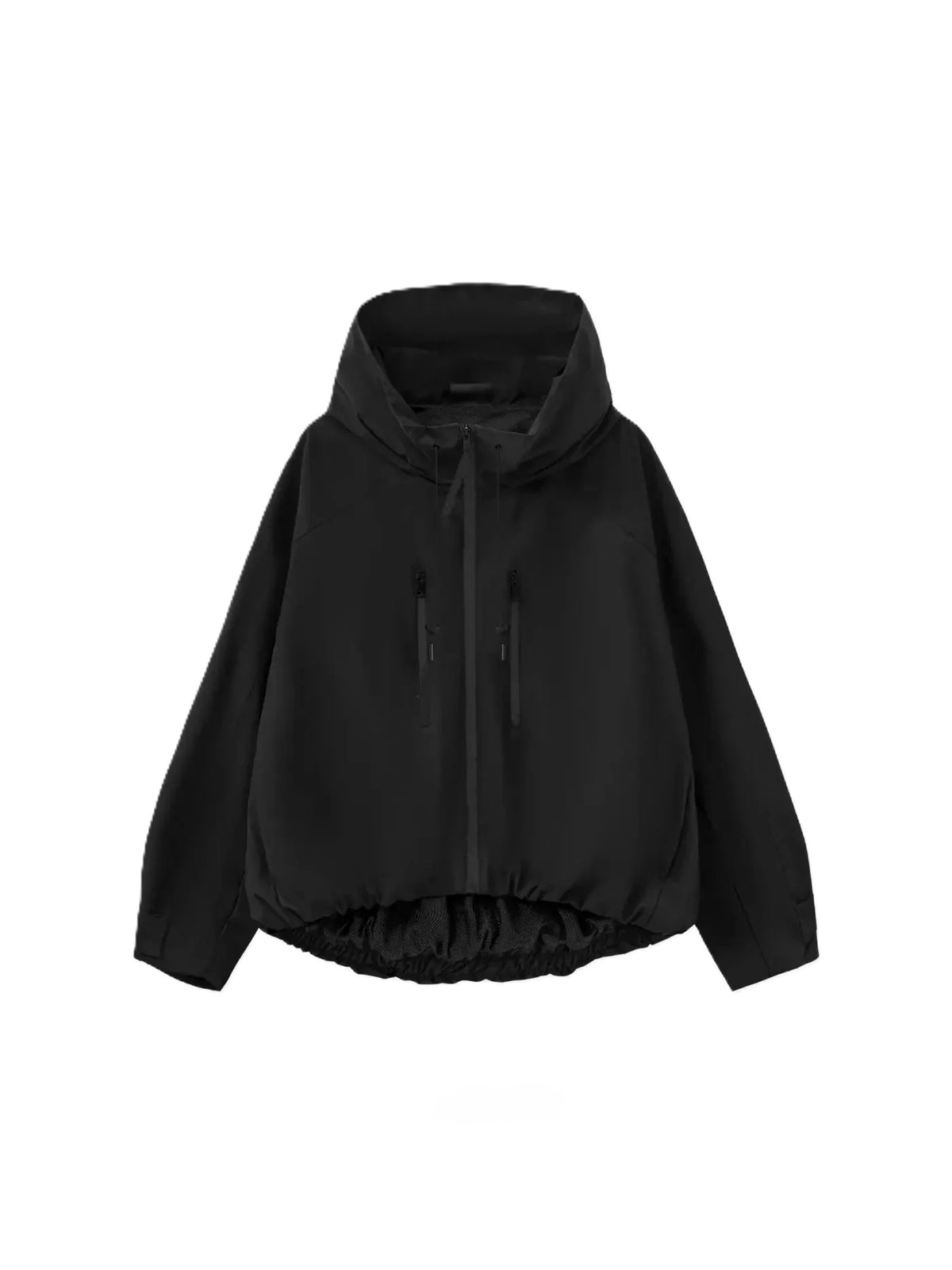 Faux Fur Lined One Size Short Oversized Rain Jacket