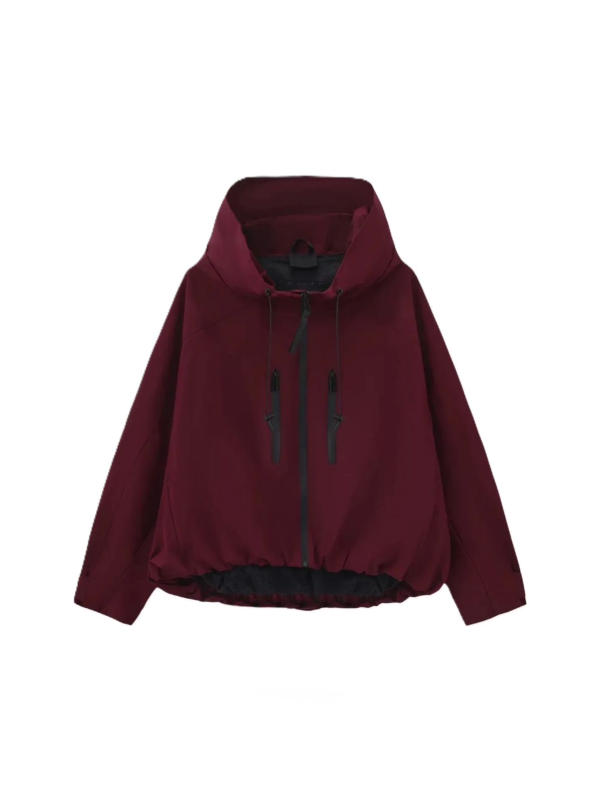 Faux Fur Lined One Size Short Oversized Rain Jacket